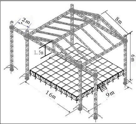 Modular Aluminum Stage Truss for Events 500kg Capacity