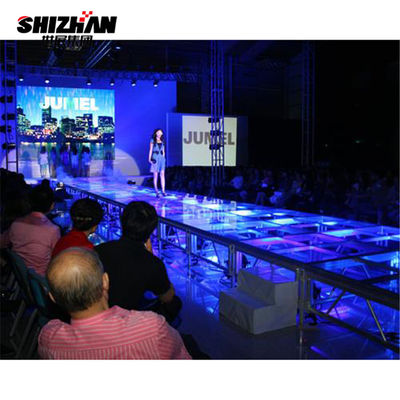 Easy Install Wedding Glass Stage Acrylic Wedding Assembly Fashion Show Catwalk