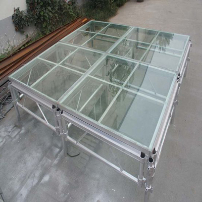 Acrylic Aluminum Stage Portable Glass Stage Platform Concert Free Design